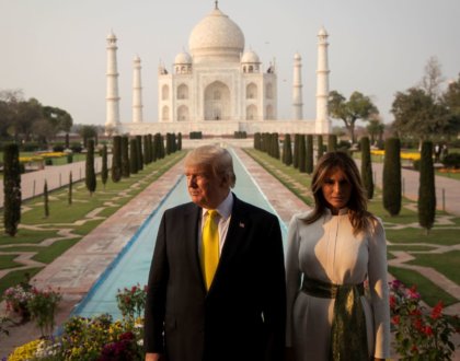 Trump shared pictures of their trip to Taj Mahal