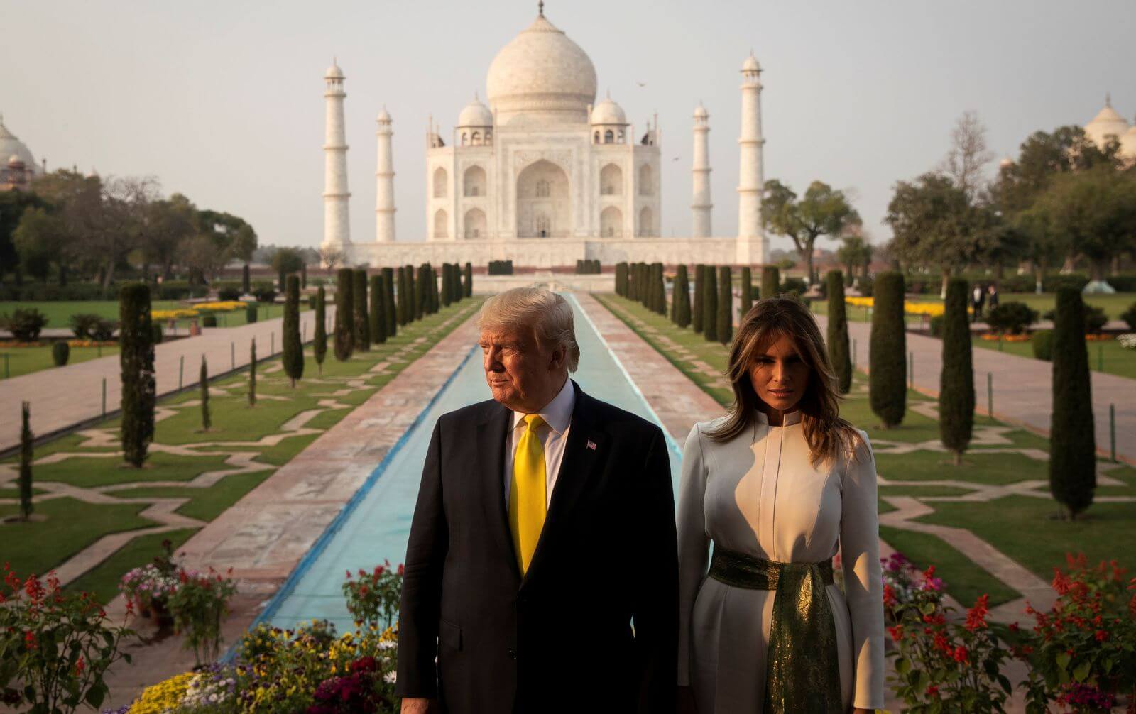 Trump shared pictures of their trip to Taj Mahal